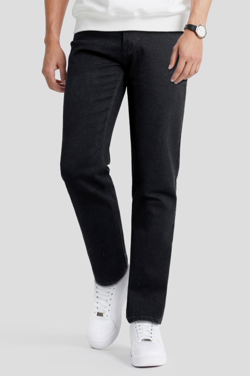 Men's High Elasticity Slim Fit Jean - Black