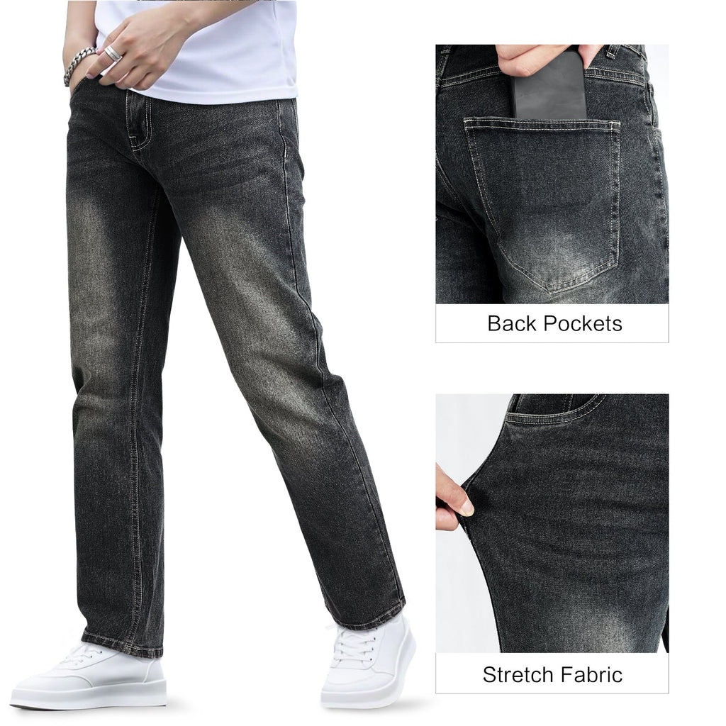 Men's High Elasticity Slim Fit Jean - Light Grey