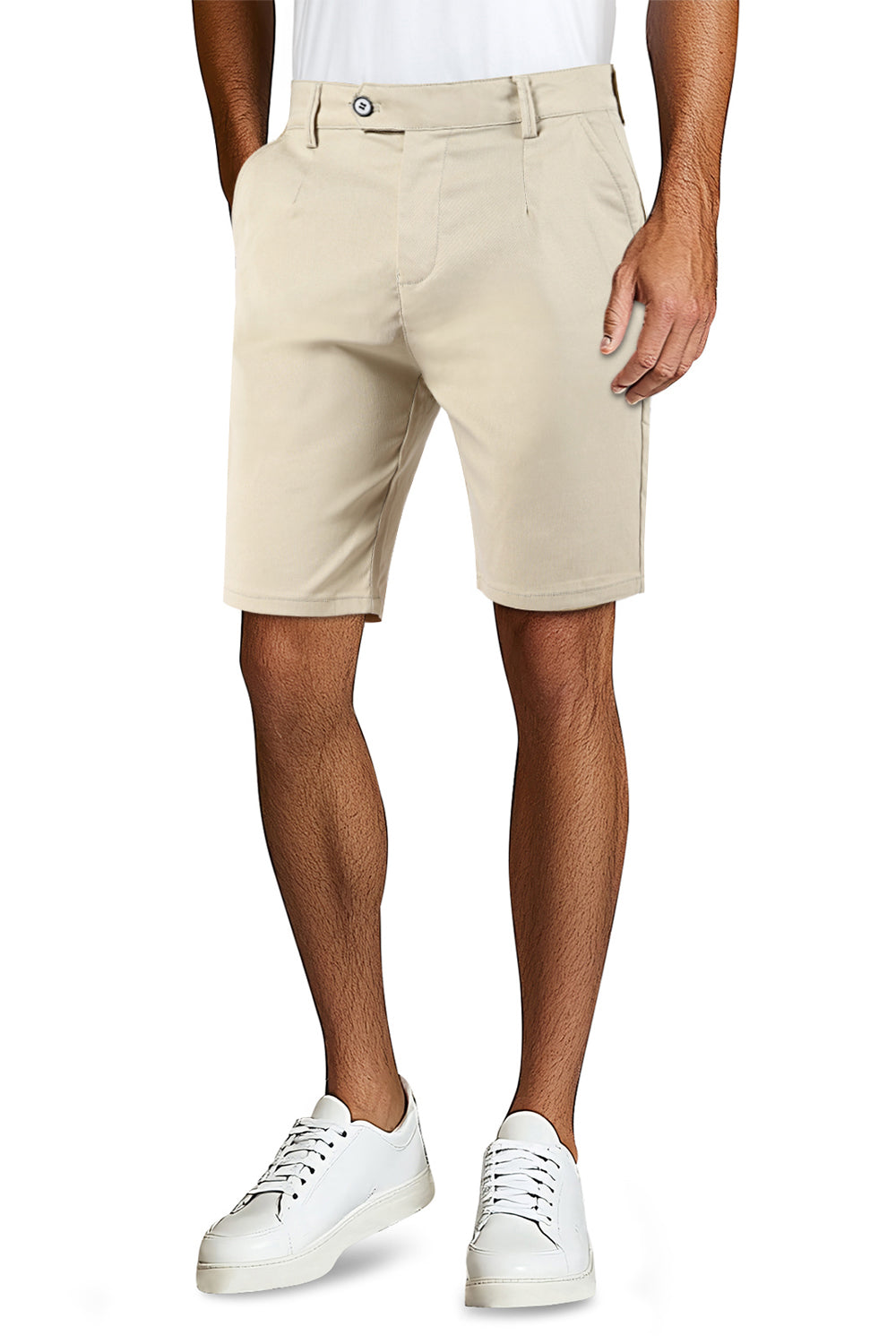 Mens Casual Chino Short - Beige