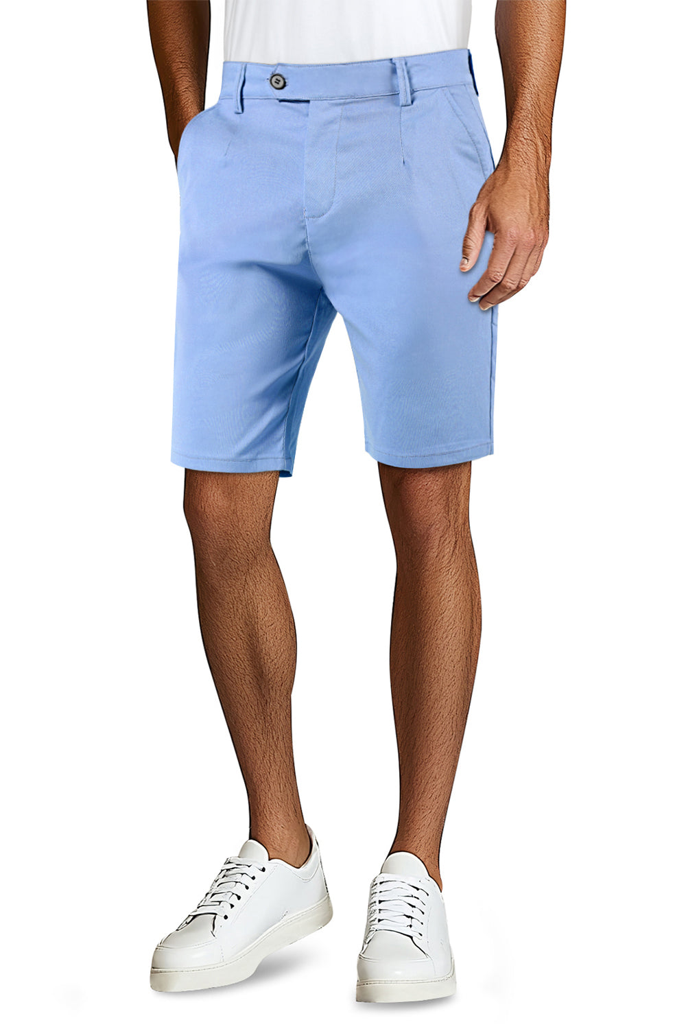 Mens Casual Chino Short - Sky Blue