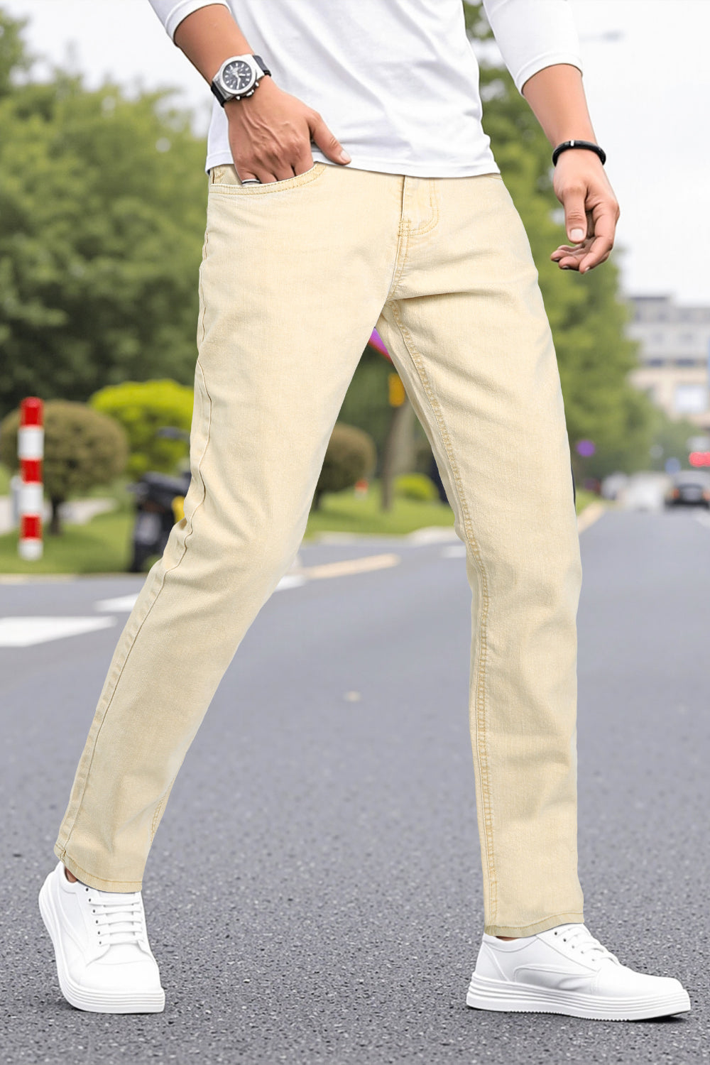Men's Super Stretch Slim Fit Jean - Khaki