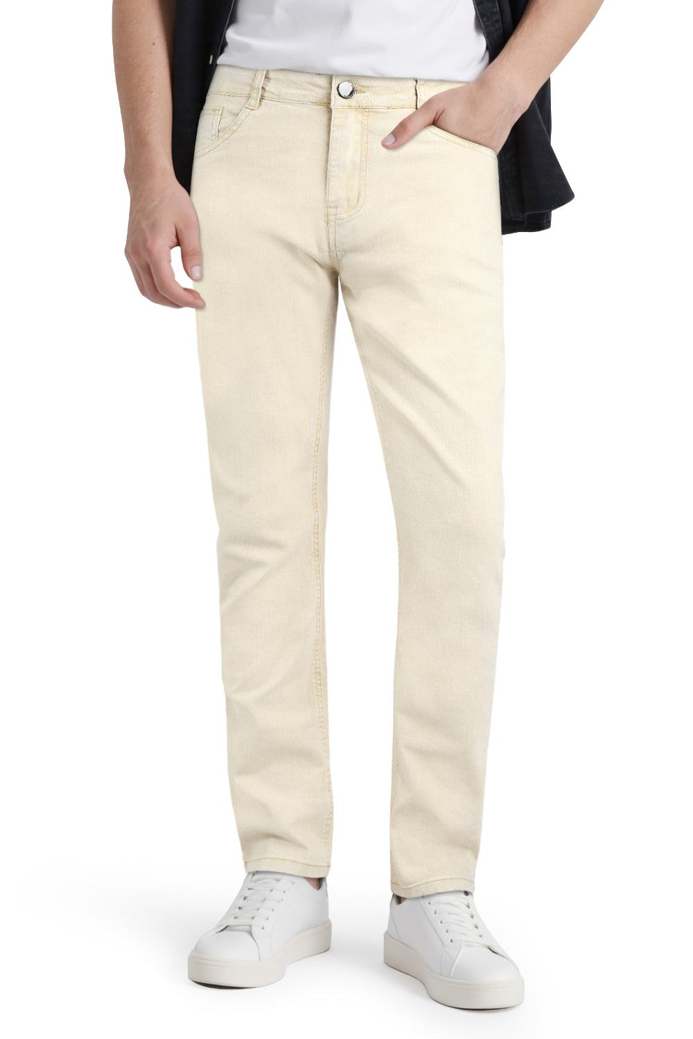 Men's Super Stretch Slim Fit Jean - Light Khaki