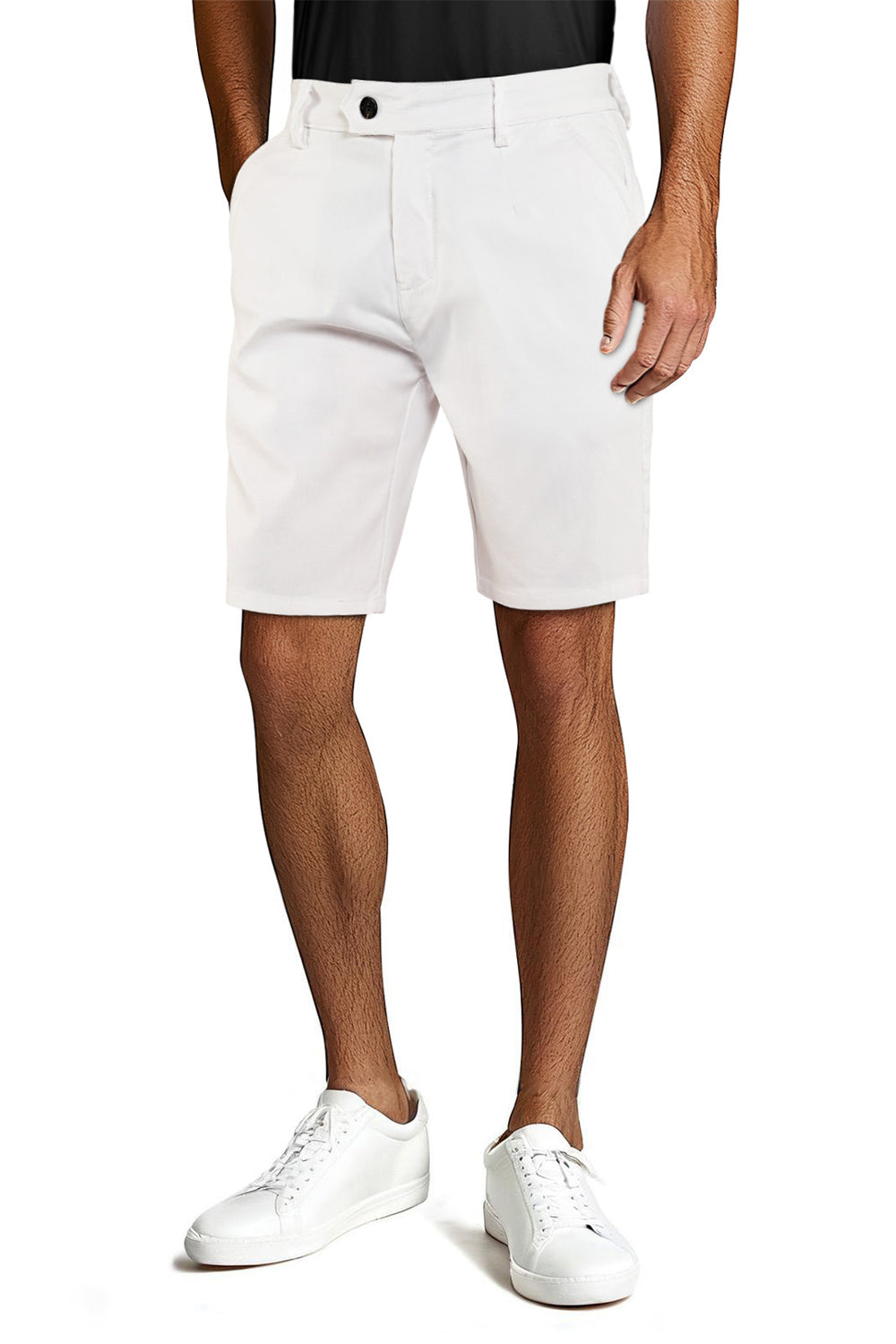 Mens Casual Chino Short - White