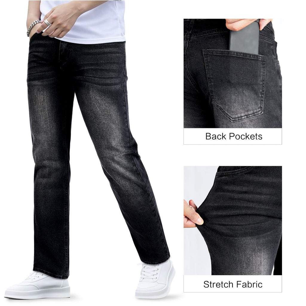 Men's High Elasticity Slim Fit Jean - Dark Grey