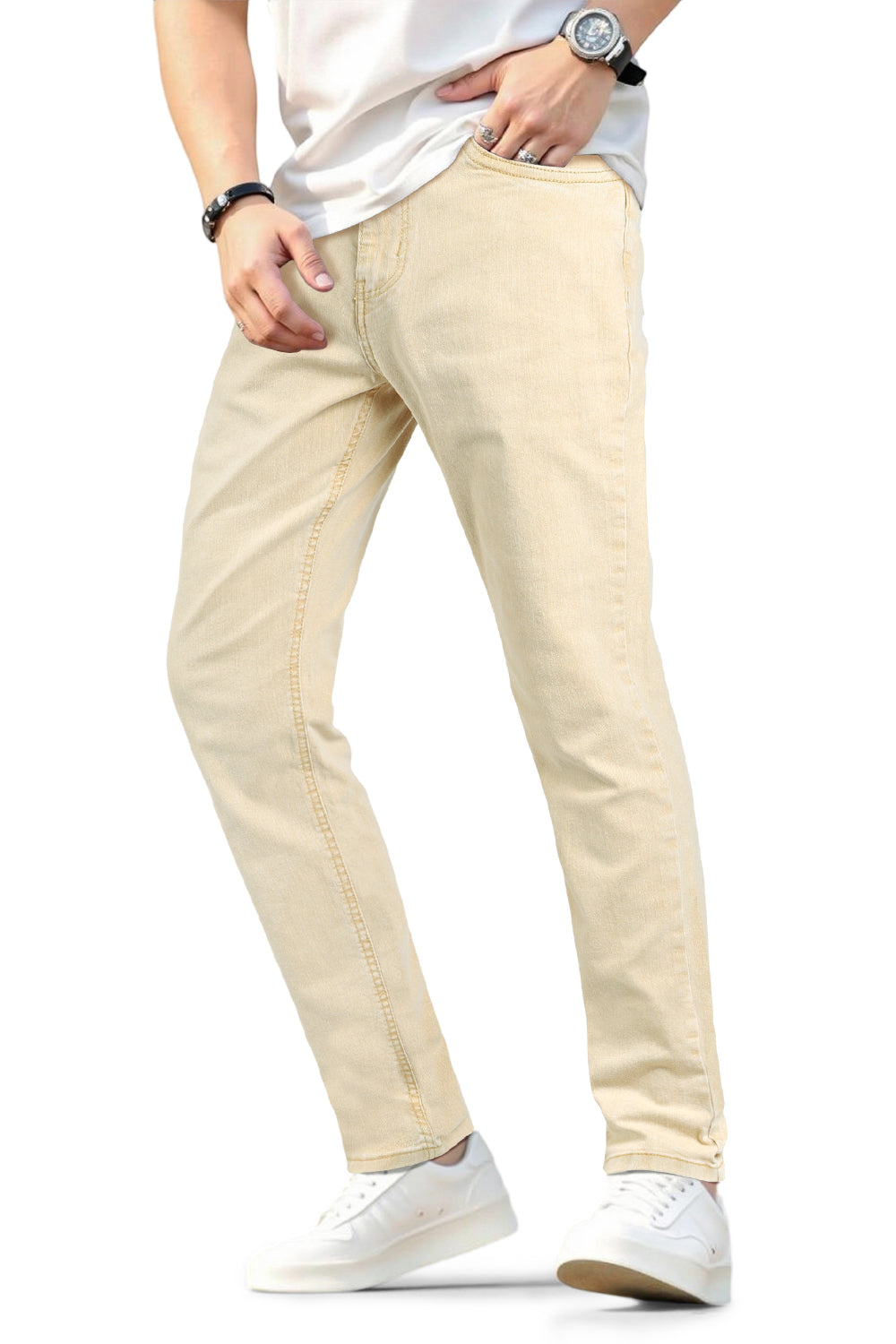 Men's Super Stretch Slim Fit Jean - Khaki