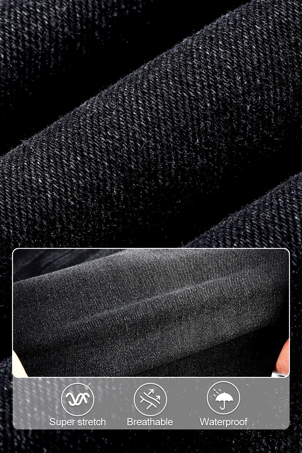 Men's High Elasticity Slim Fit Jean - Dark Grey