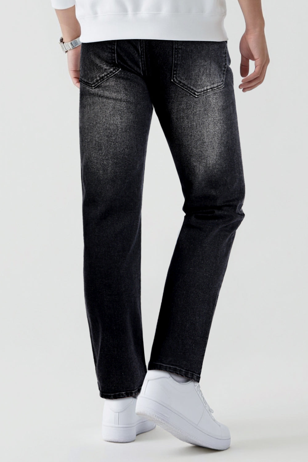 Men's High Elasticity Slim Fit Jean - Dark Grey