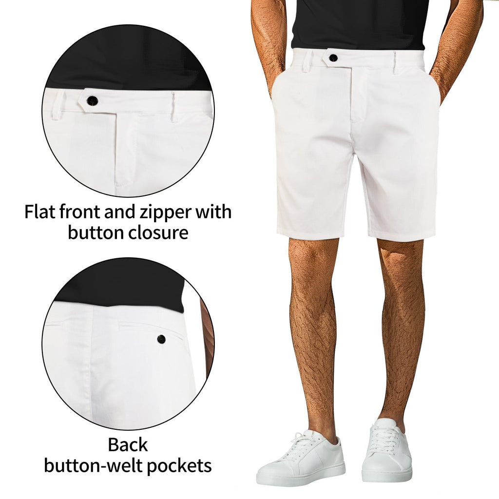 Mens Casual Chino Short - White