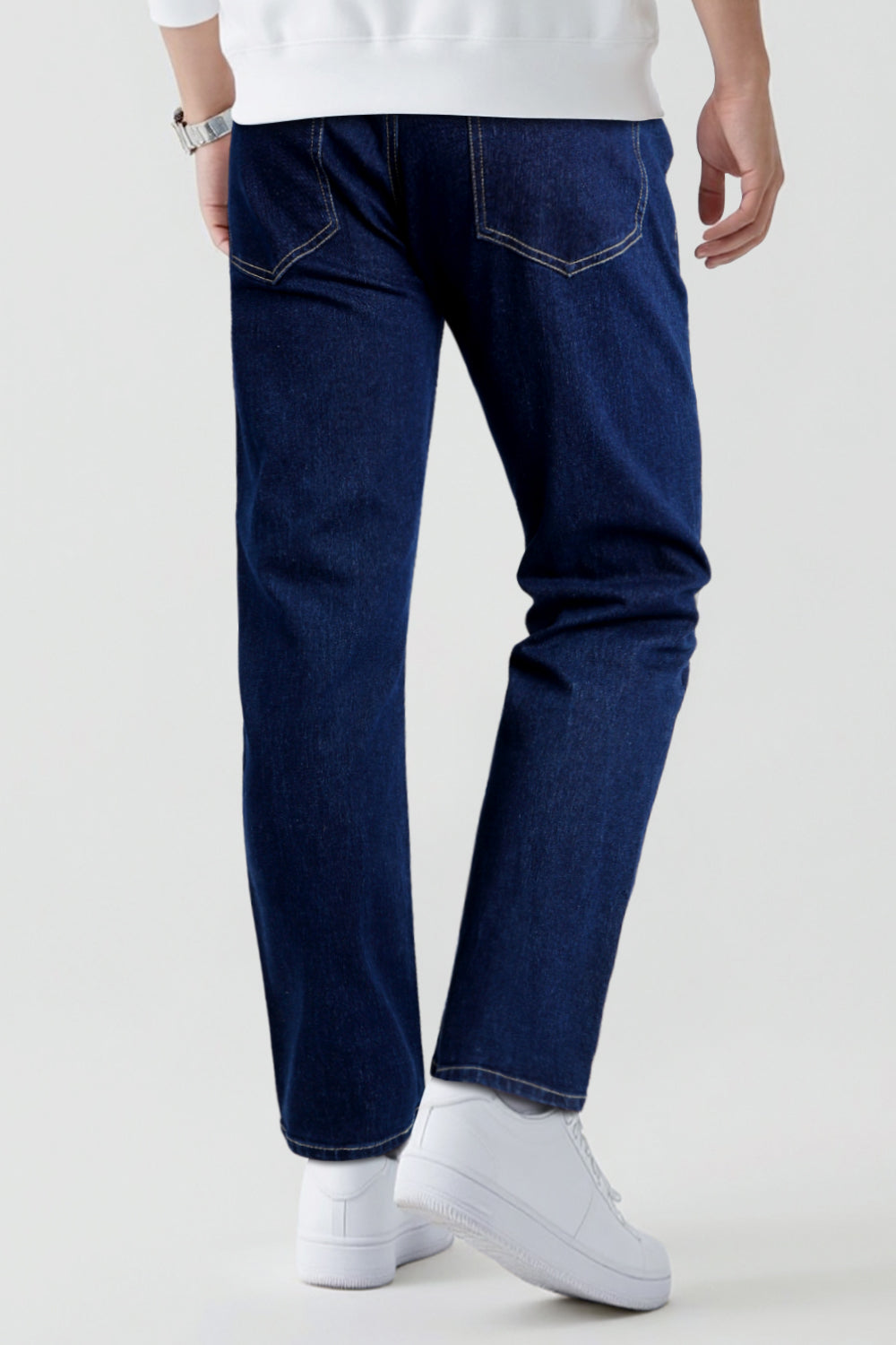 Men's High Elasticity Slim Fit Jean - Dark Blue
