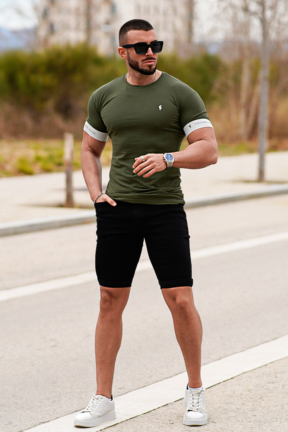 Men's Black Jean Short