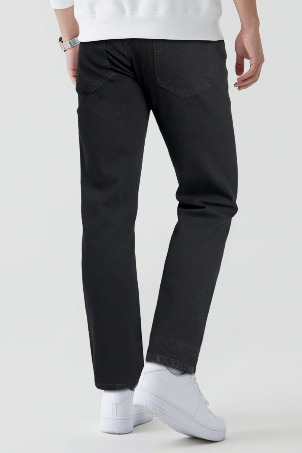 Men's High Elasticity Slim Fit Jean - Black