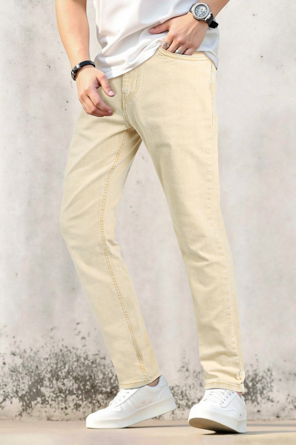 Men's Super Stretch Slim Fit Jean - Khaki