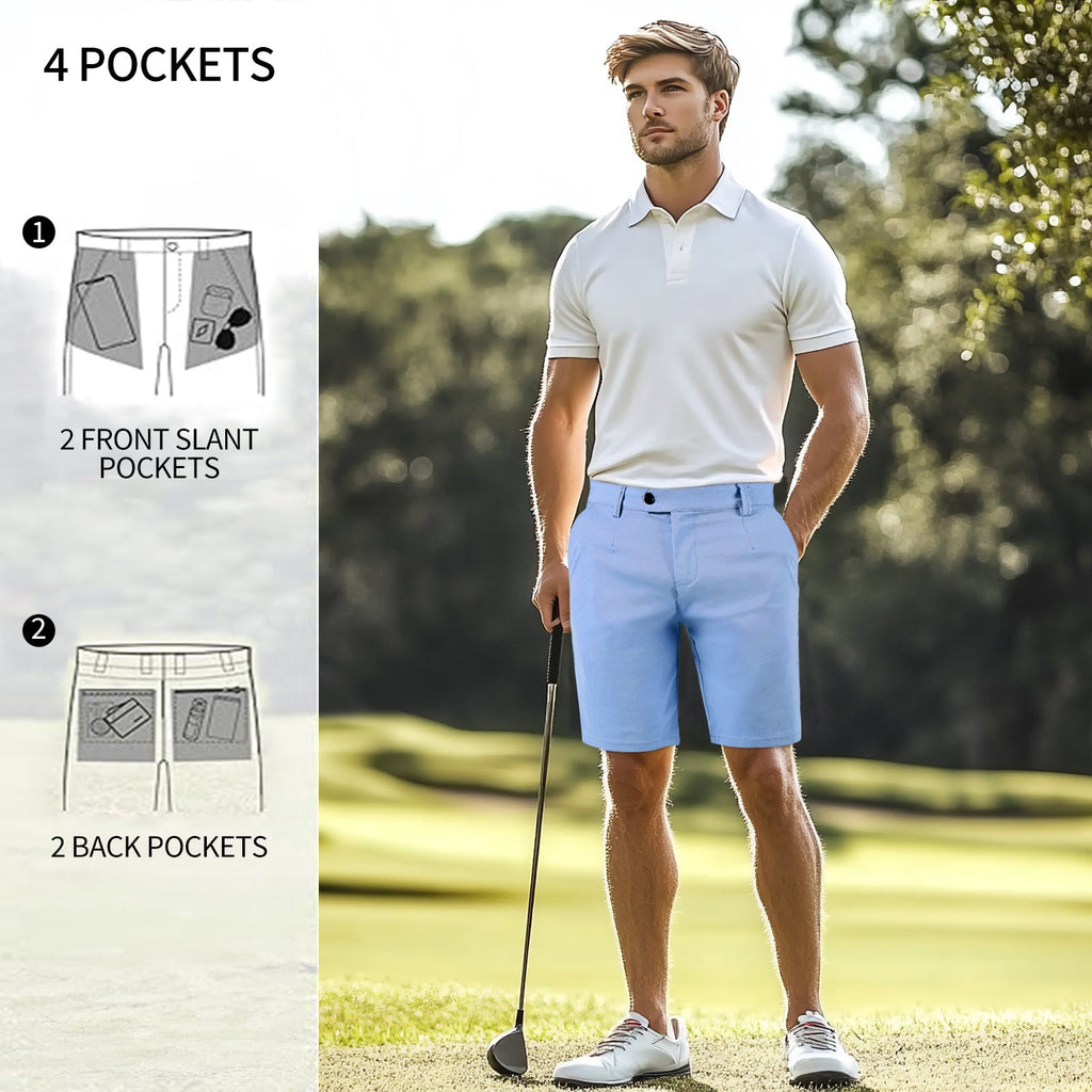 Mens Casual Chino Short - Sky Blue