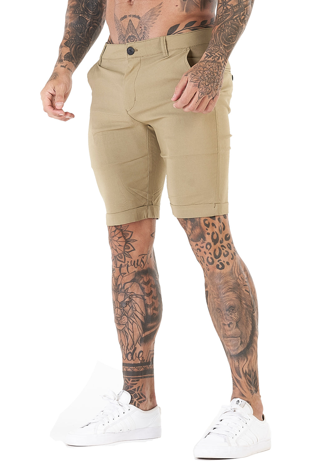 Mens Khaki Chino Short