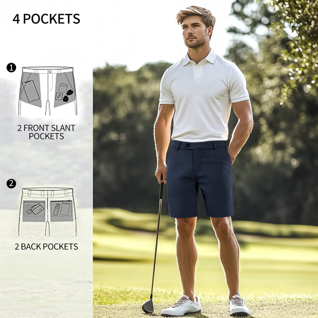 Mens Casual Chino Short - Navy Blue