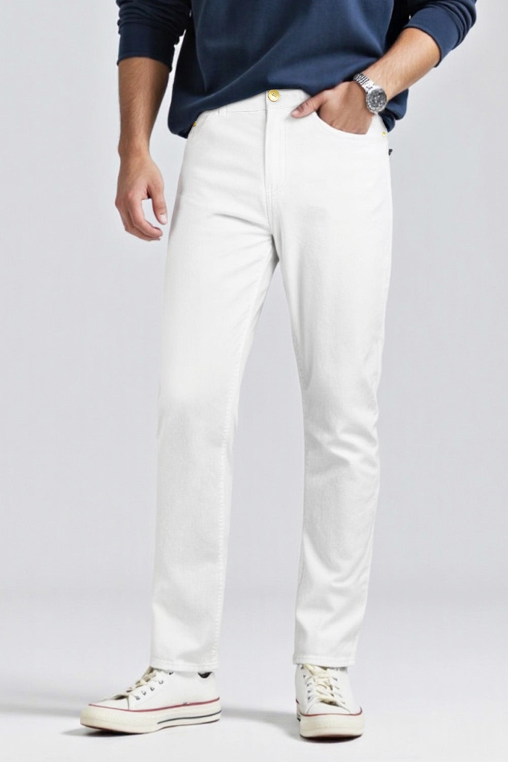 Men's Super Stretch Slim Fit Jean - White