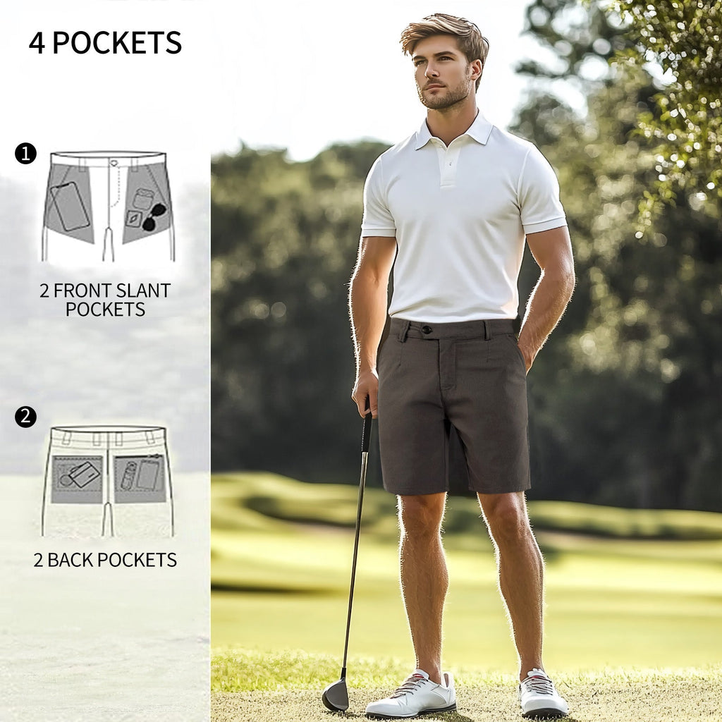 Mens Casual Chino Short - Dark Grey