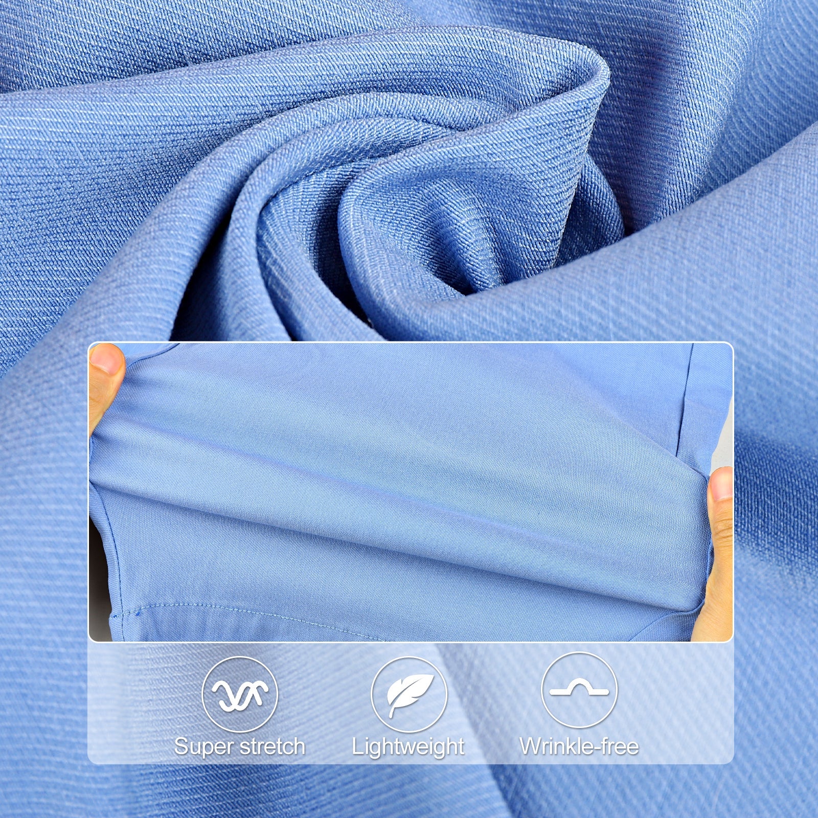 Mens Casual Chino Short - Sky Blue