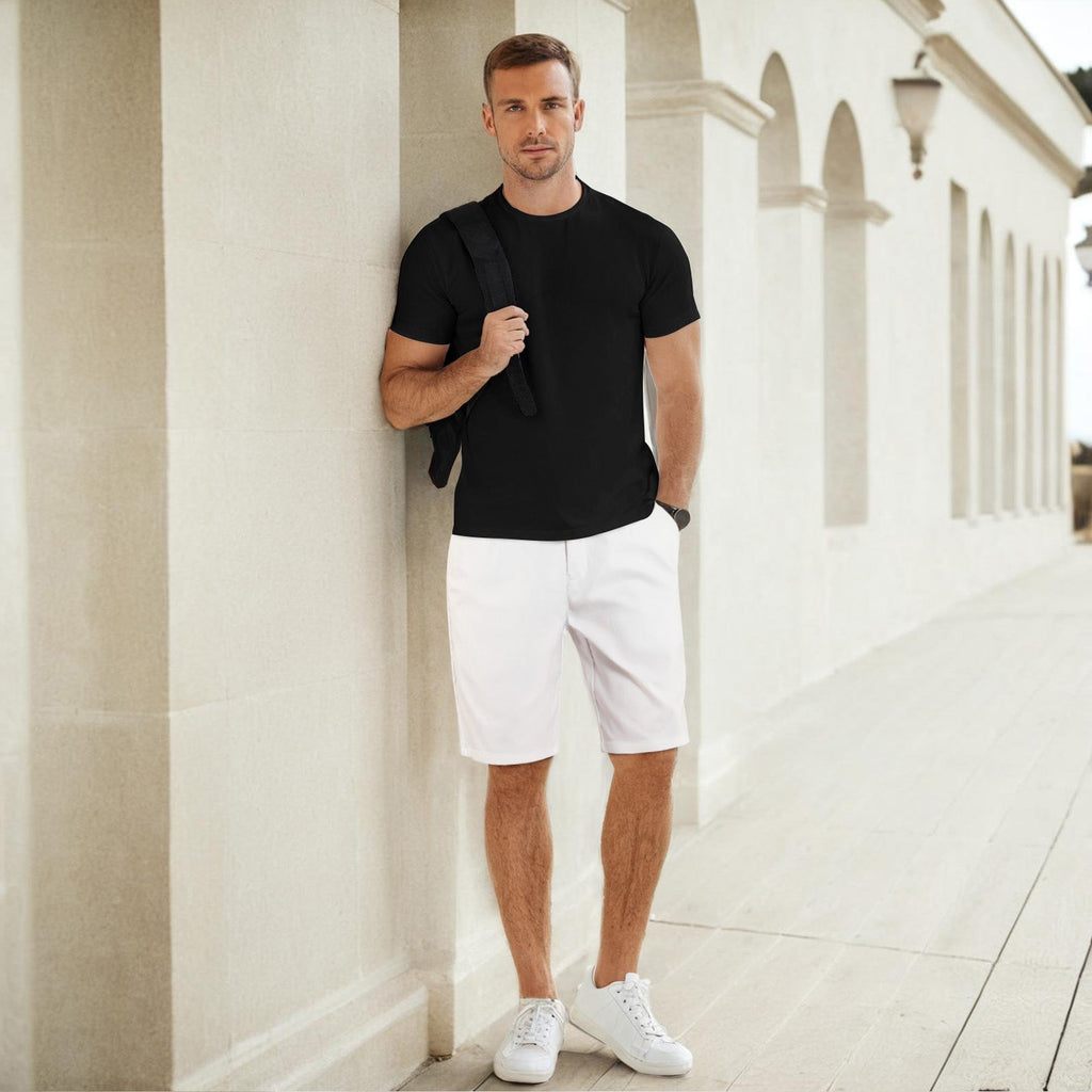 Mens Casual Chino Short - White