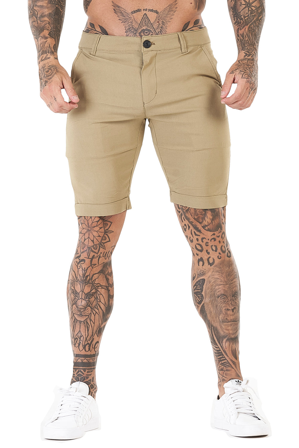 Mens Khaki Chino Short