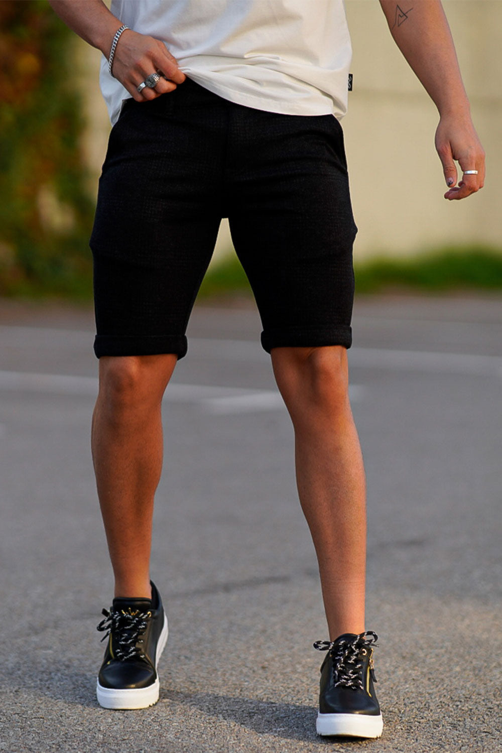 Men's Black Chino Short
