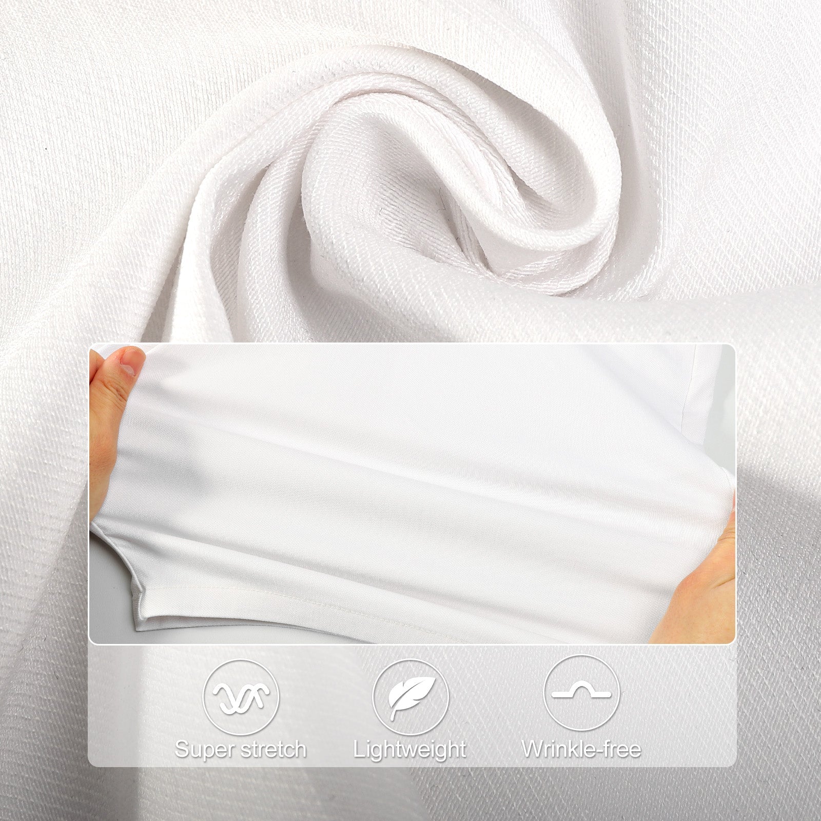 Mens Casual Chino Short - White