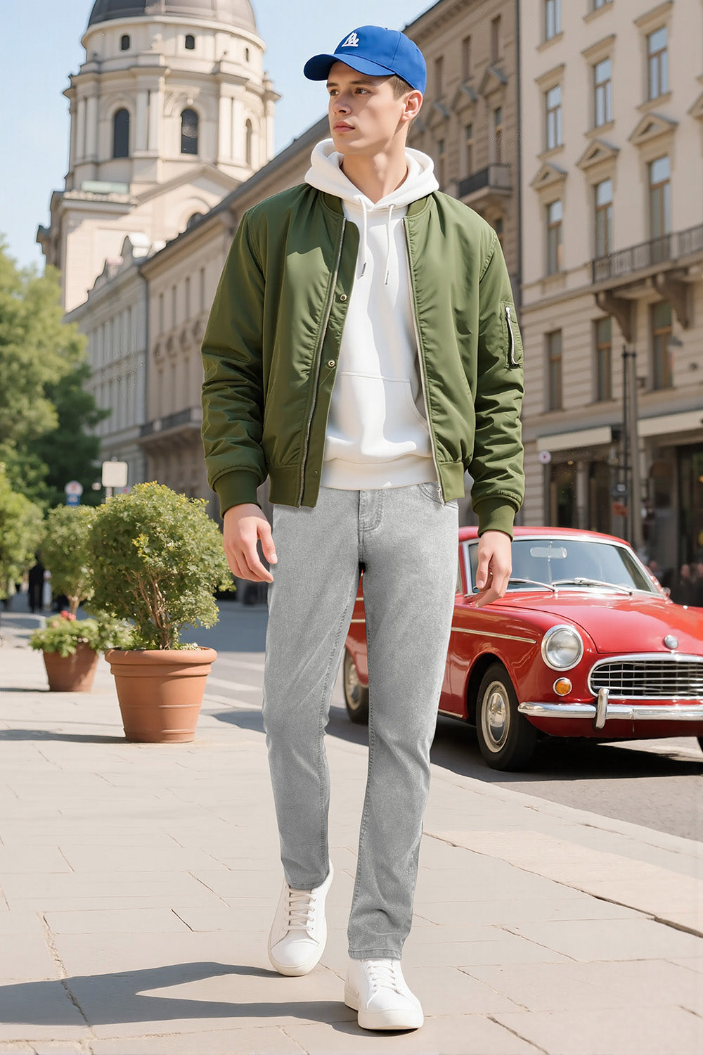 Men's Super Stretch Slim Fit Jean - Light Grey