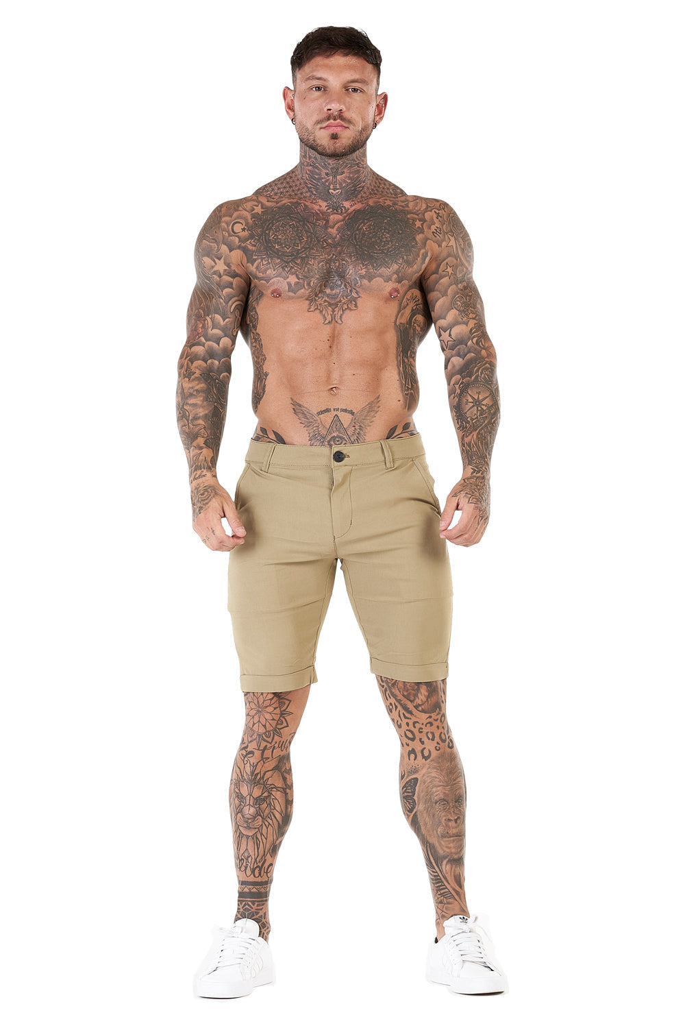 Mens Khaki Chino Short