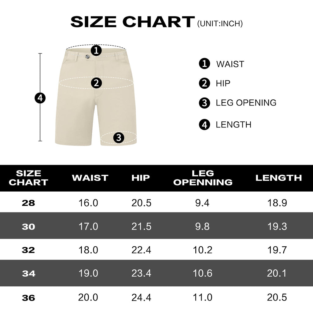 Mens Casual Chino Short - Beige