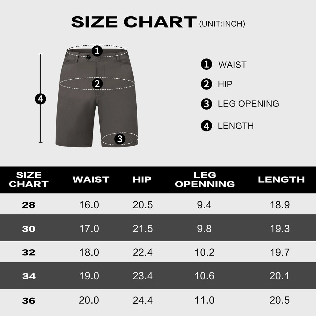 Mens Casual Chino Short - Dark Grey