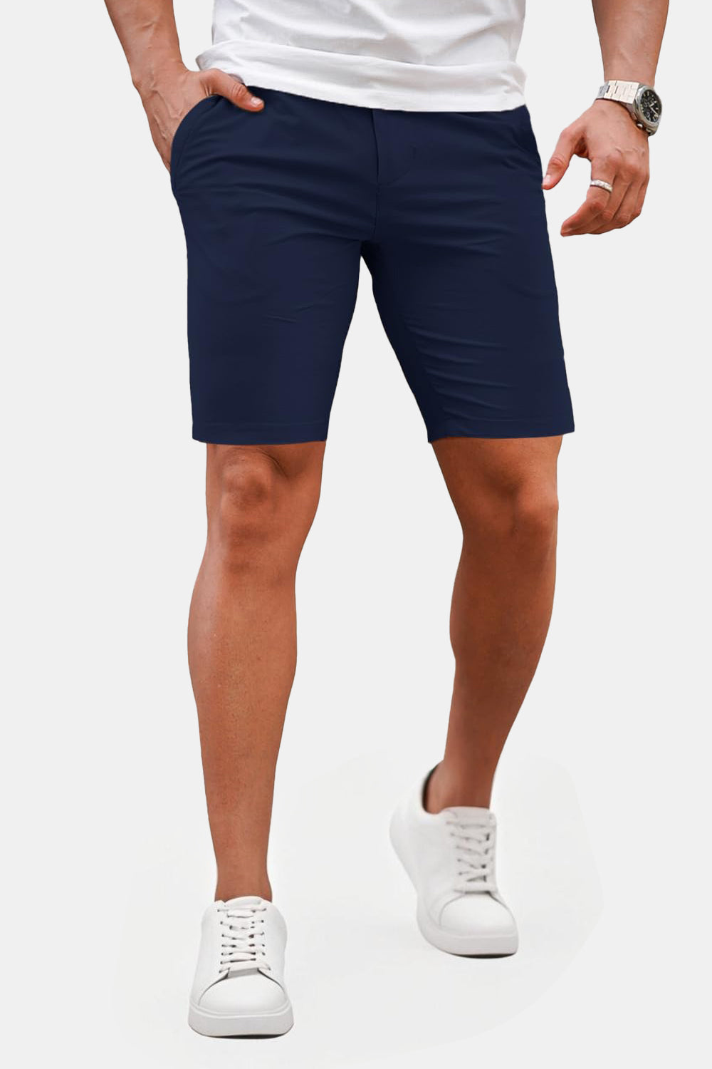 Mens Tailored Chino Short - Navy Blue