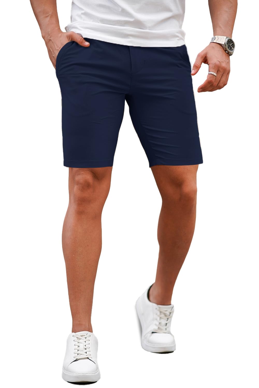 Mens Tailored Chino Short - Navy Blue