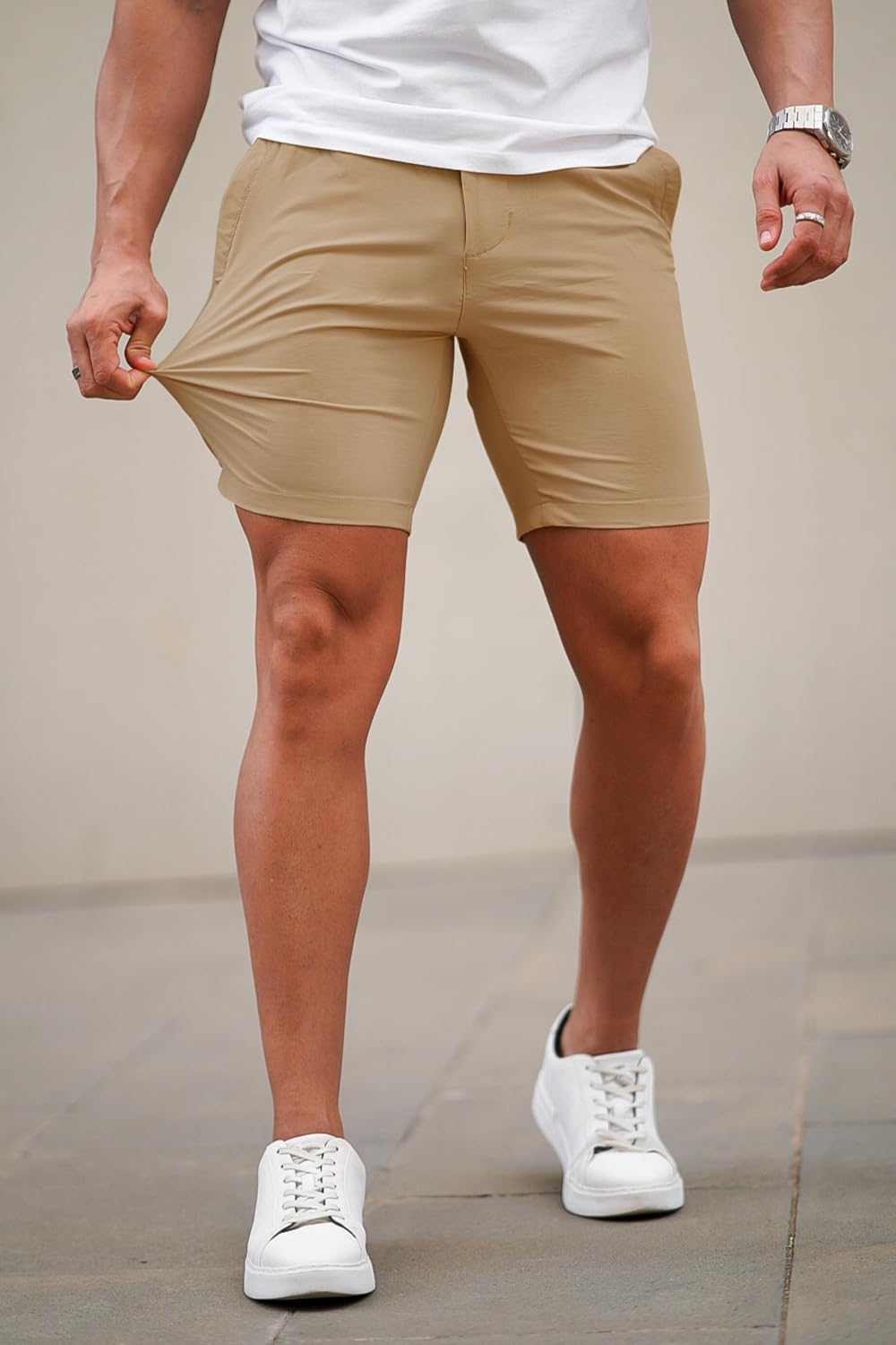 Mens Tailored Chino Short - Khaki