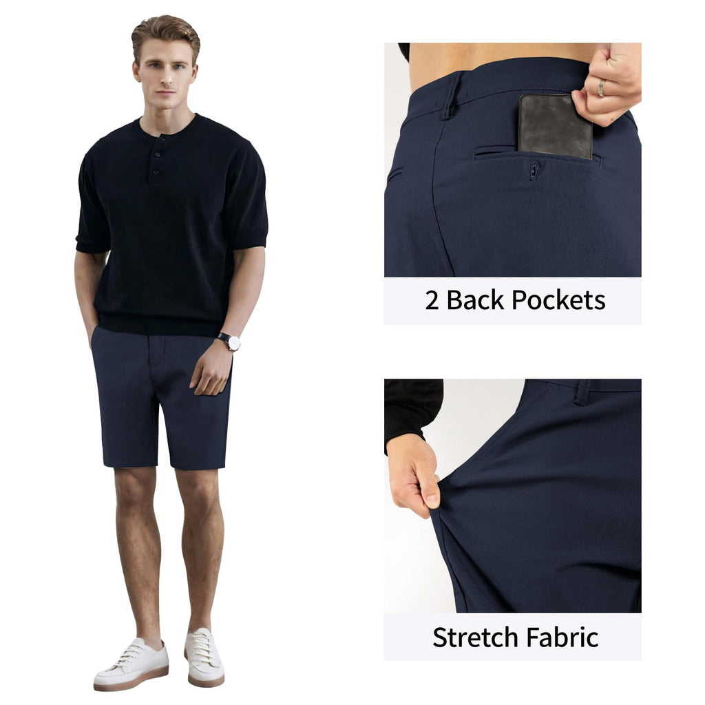 Mens Tailored Chino Short - Navy Blue