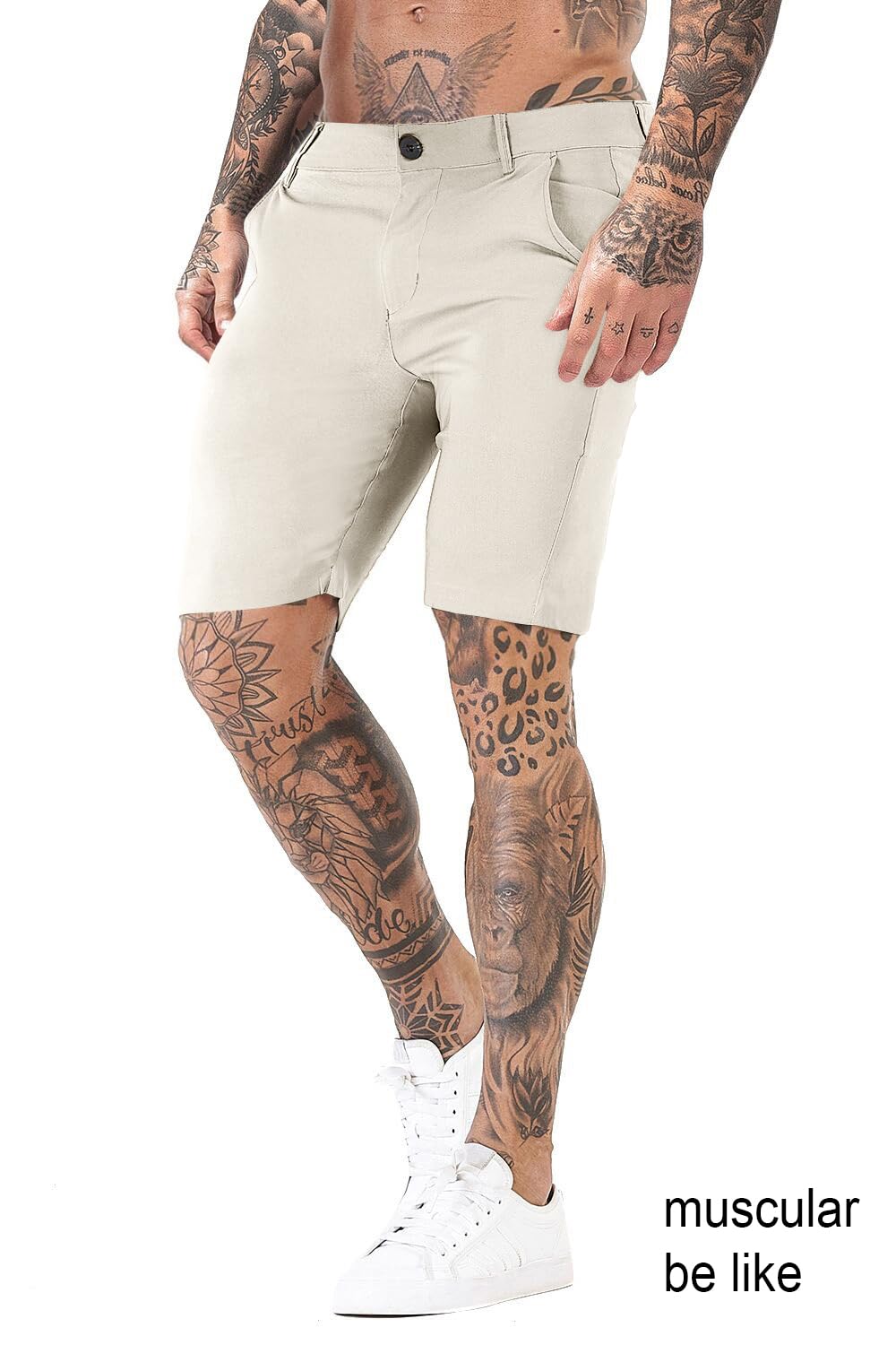 Mens Tailored Chino Short - White