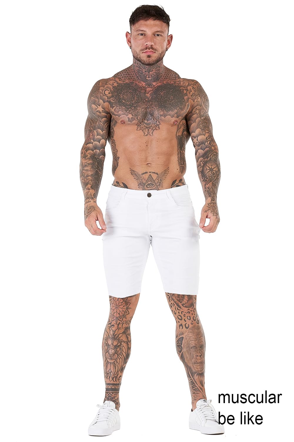 Mens Tailored Chino Short - White